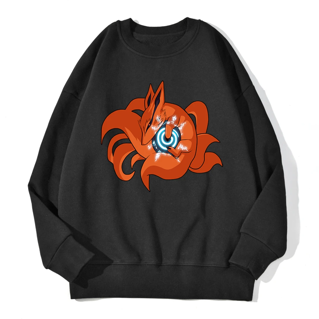 

Naruto Kyubi Print Crewneck Sweatshirts For Women 2020 Autumn Winter New Arrival Fleece Warm Pullover Casual Streetwear Tops
