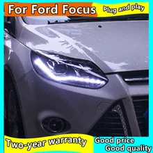 Автомобильный Стайлинг Головной фонарь для Ford Focus 3 фары 2012 2013 светодиодная фара в сборе Биксеноновые линзы двойной луч HID