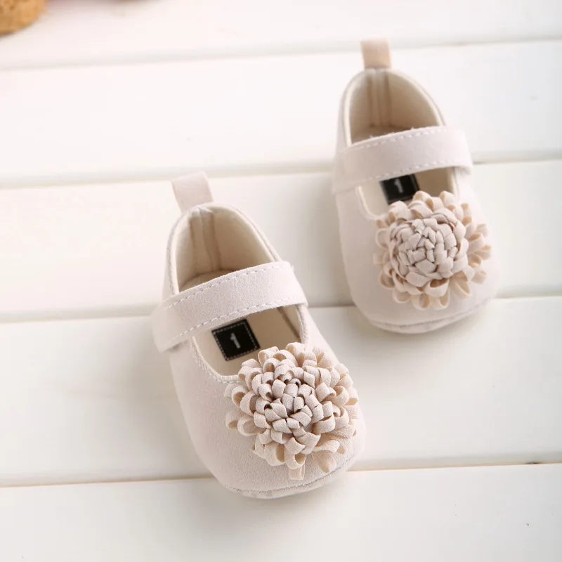 Хаки Обувь ярких цветов для новорожденных; нескользящая обувь с мягкой подошвой; классическая обувь принцессы для девочек; детская кроватка с большим цветком - Цвет: Хаки