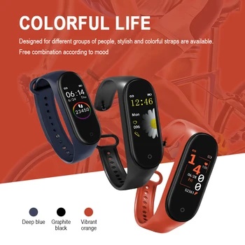 

M4 Smart Watch Bluetooth Heart Rate Blood Pressure Health Waterproof Watch for Sports Wristband