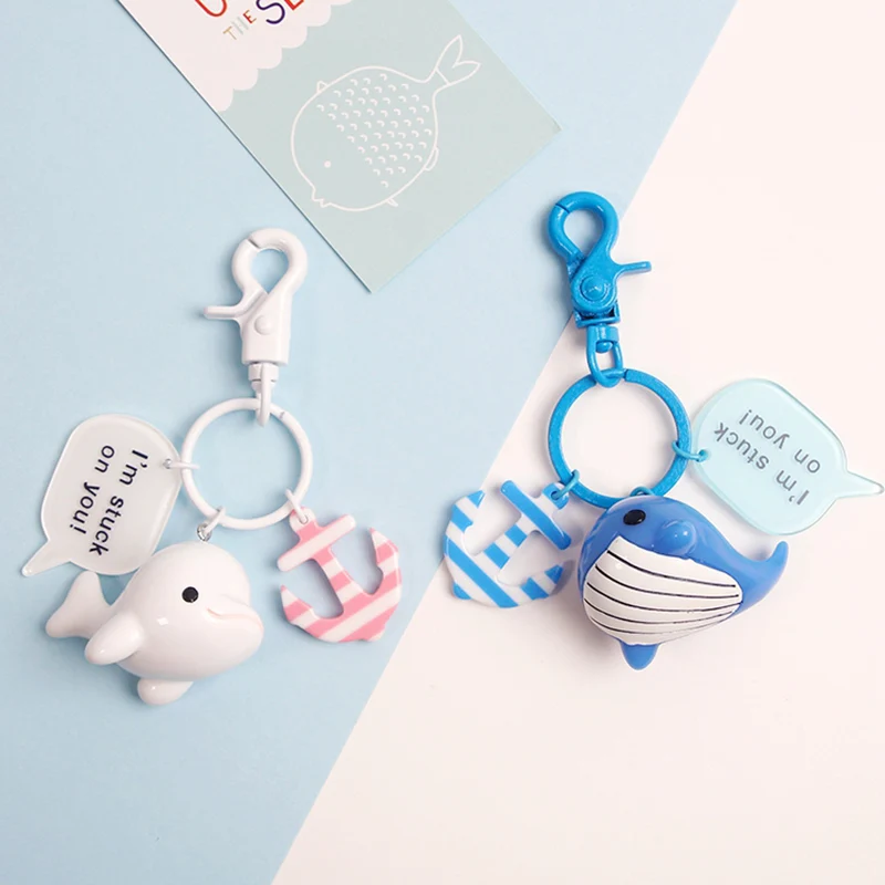 Брелок с морским животным мультяшным рисунком милый КИТ дельфин сумка ювелирные