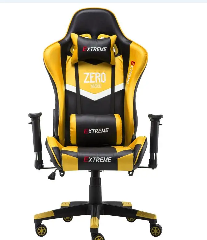 WCG игровое кресло эргономичное компьютерное кресло якорь домашнее кафе игры конкурентоспособные сиденья - Цвет: Yellow no footrest