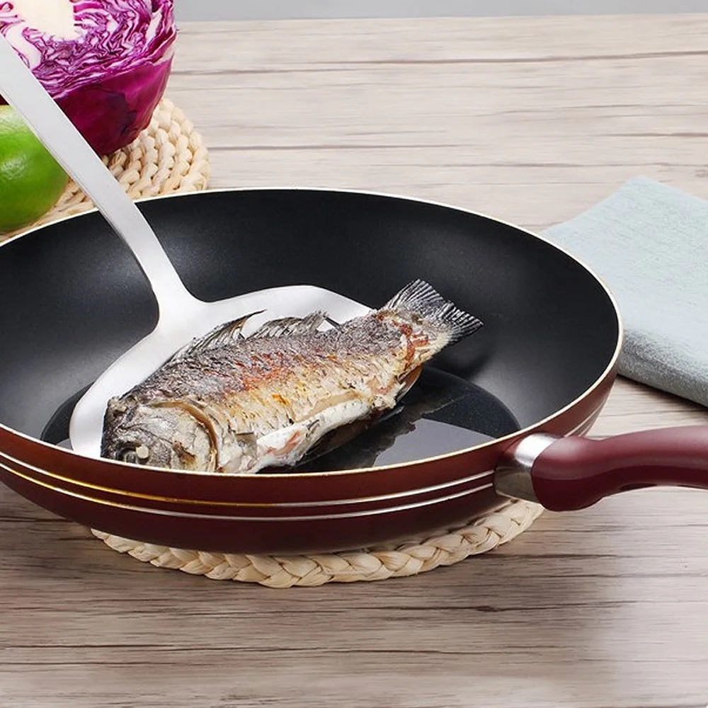 New Stainless Steel Slotted Spatula Pancake Shovel Cooking Steak Fish Meat Flipping Grilling Widen Thicken Kitchen Steak Shovel
