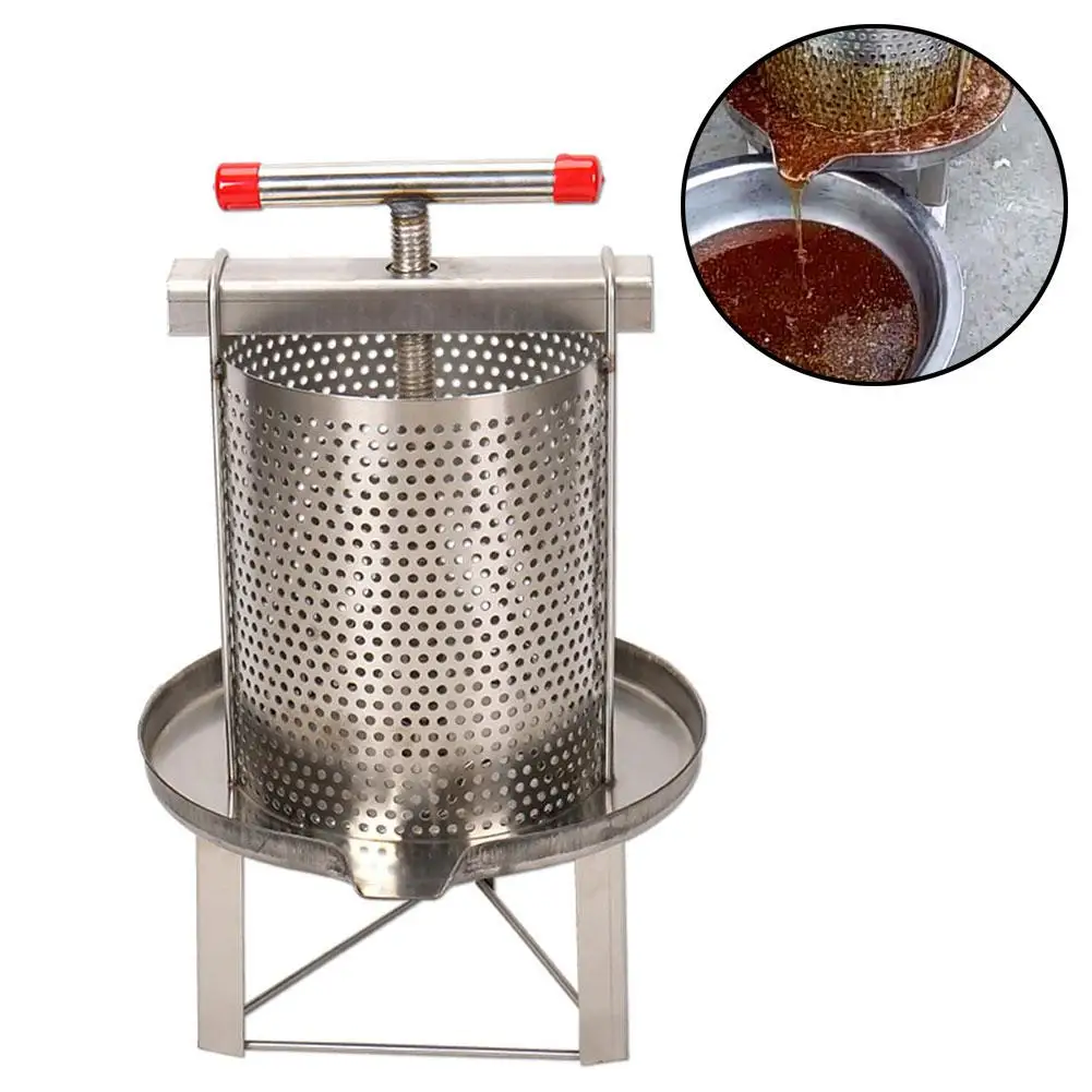 

Beekeeping Tools Household Manual Mesh Honey Wax Press Machine Stainless Steel Bee Wax Presser Waxing Machine Honey Rolling Mill