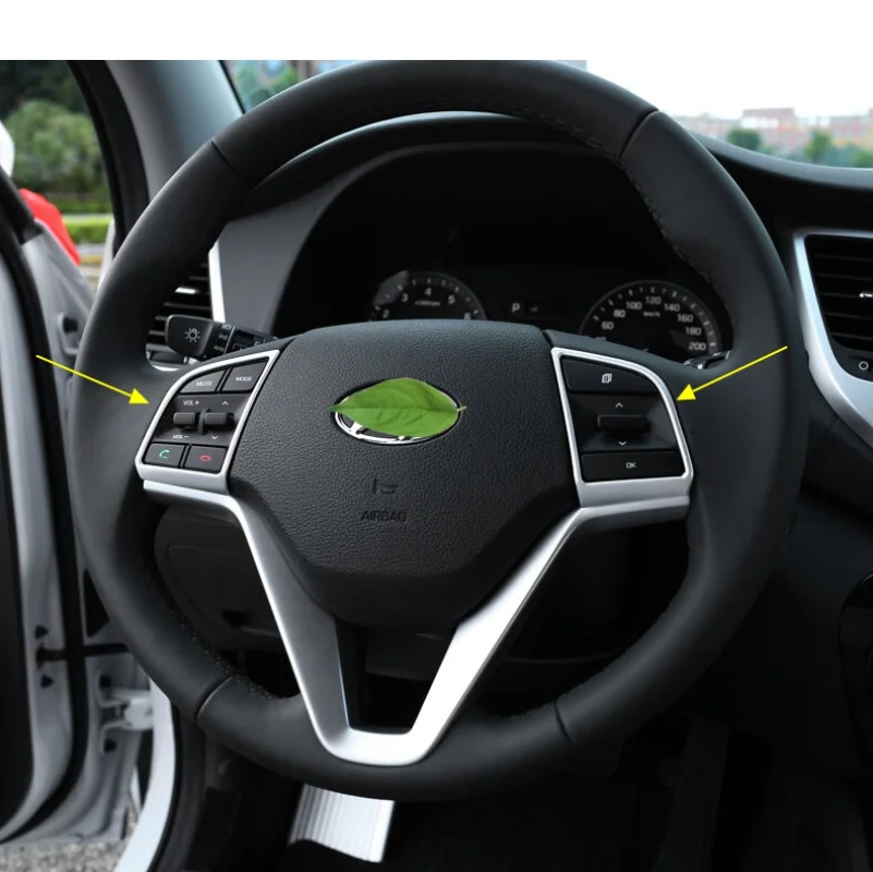 Для Hyundai Tucson 2016 2017 2018 2019 ABS хромированный чехол на нижнюю раму рулевого колеса