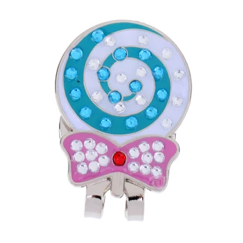 

Pretty Bling Lollipop Pattern Magnetic Golf Ball Marker Clip On Cap Visor