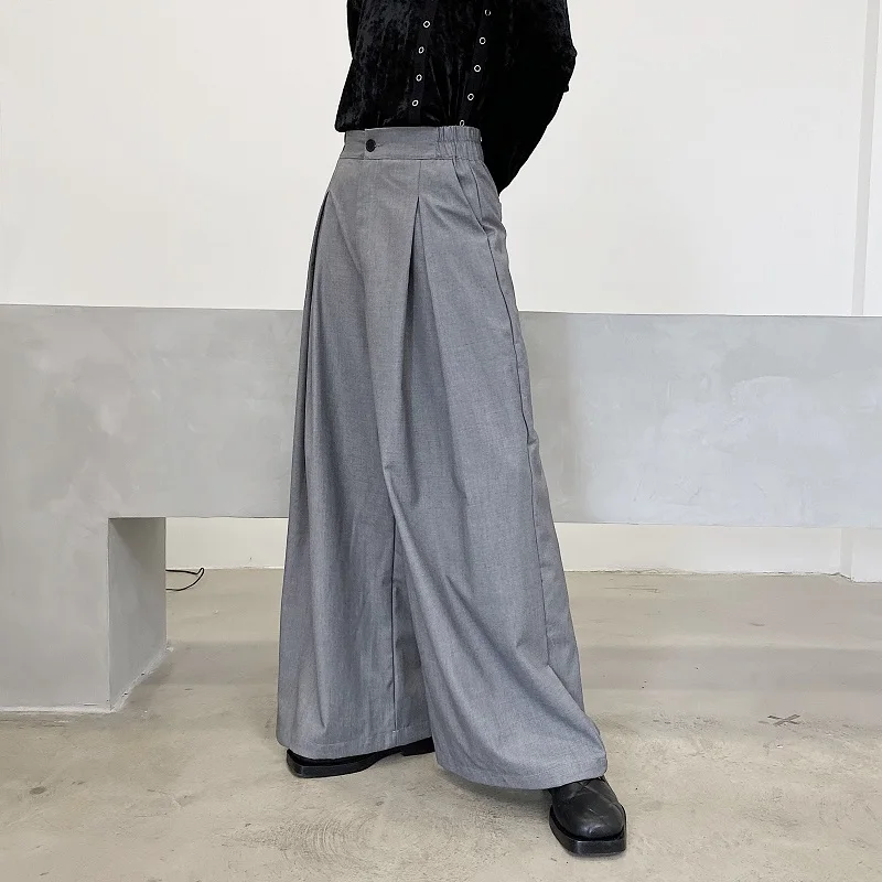 Male Retro Fashion Japan Korea Streetwear Loose Long Trousers New Men High  Waist Casual Wide Leg Suit Pant|Casual Pants| - AliExpress