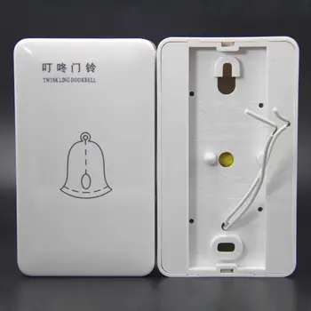

AC 220V Doorbell Strong Electric Sound Hairpin Type Mechanical Household 2 Line Hotel Wired Exchange Wall Mounted Bell