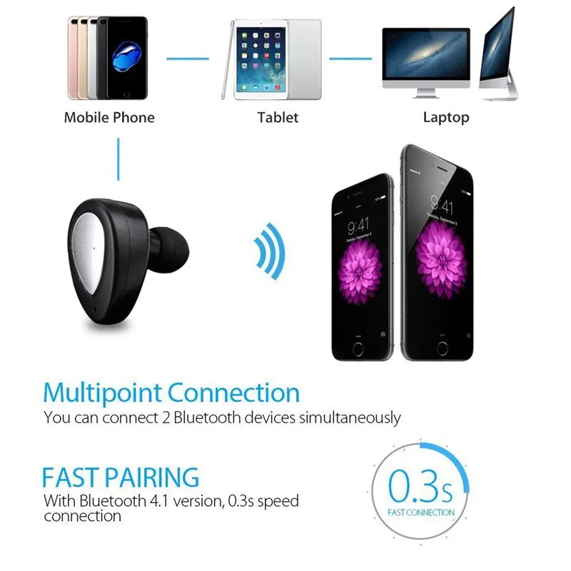 Мини TWS Беспроводная стерео-гарнитура с Bluetooth наушники-вкладыши