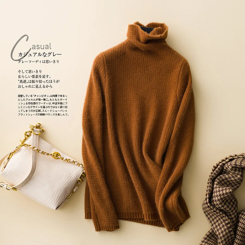 Caramel Color 5 цветов, чистый кашемир, свитера для женщин, пуловеры, новая мода, зимние Джемперы, Женская Стандартная одежда, кашемир, трикотаж - Цвет: Caramel Color