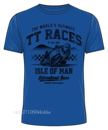 Мотоцикл для Isle of Man TT синий миры конечная дорога Гонки футболка мотоцикл гоночный мотоцикл Мотокросс езда короткие - Цвет: 7