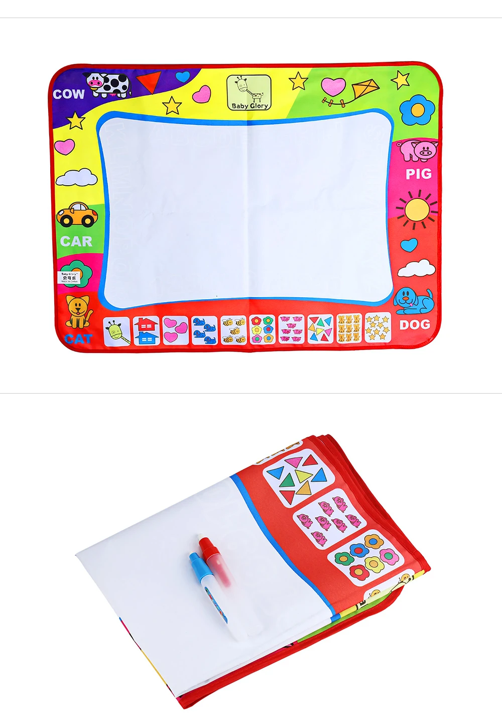 _0780X60cm Kids Water Drawing Painting Writing Toys Doodle Aquadoodle Mat Magic Drawing Board+2 Water Drawing Pen Intelligence Toys