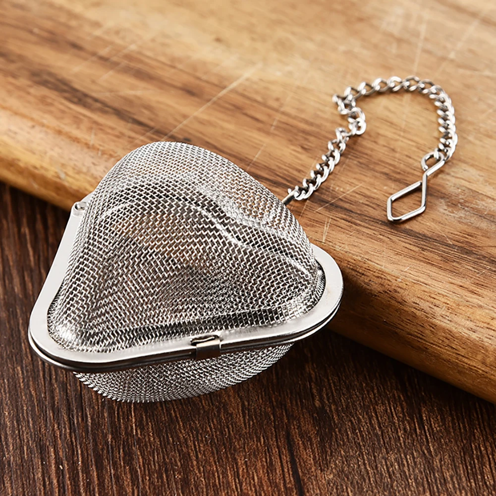 1 шт. в форме сердца из нержавеющей стали чайный сито для заварки Фильтр с цепным крюком кухонные принадлежности