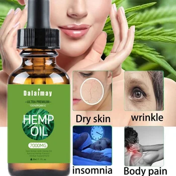 

30ml 7000mg Improve Sleeping Hemp Seed Massage Oil Relieve Pain Promote Blood Circulation