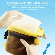 Автомобильная мусорная корзина, мультяшная Милая подвесная многофункциональная сумка для хранения мусора, автомобильный Органайзер, прочная герметичная внутренняя подкладка