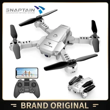 SNAPTAIN AA10MQ Mini składany dron z 720P kamera HD FPV WiFi zdalnie sterowany Quadcopter sterowanie głosem 3D odwraca helikopter 2 czas lotu