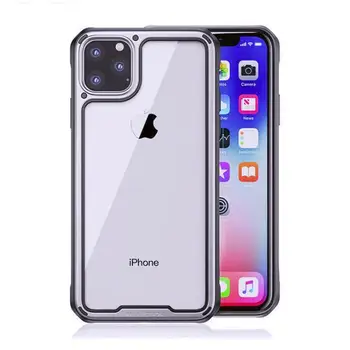 

100pcs/lot Dual Layers Shockproof Clear Case for iphone 11 Pro 11pro MAX 6D Gasbag Full body Transparent Phone Back Cover