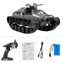  1/12 2.4GHz Electric Caterpillar RC Tank 360° Rotating Remote Control Tank Panzer Armored Vehicle Toys Gifts for Boys Childrens 