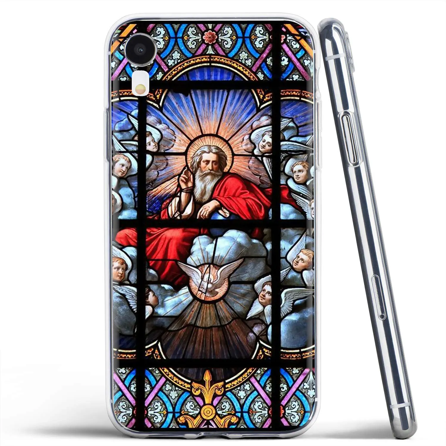 Soft TPU Phone Case Angel Jesus Stained Glass Window For Xiaomi Redmi 4A 7A S2 Note 8 3 3S 4 4X 5 Plus 6 7 6A Pro Pocophone F1 | Мобильные
