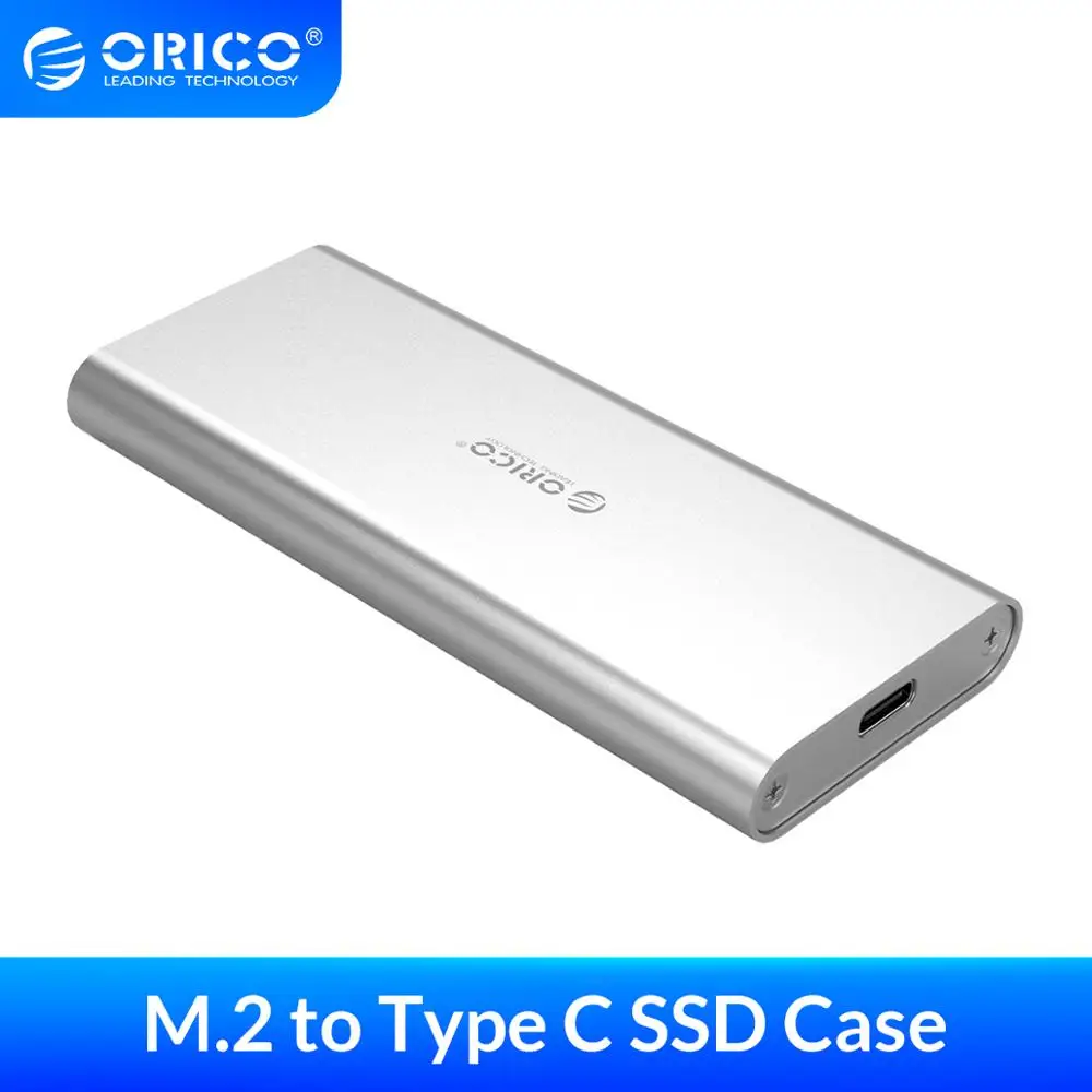 

ORICO NGFF M.2 HDD SSD Case M.2 to Type C HDD Enclosure 2TB Capacity SSD Enclosure Support 2230 2242 2260 2280 M.2 B-key SSD