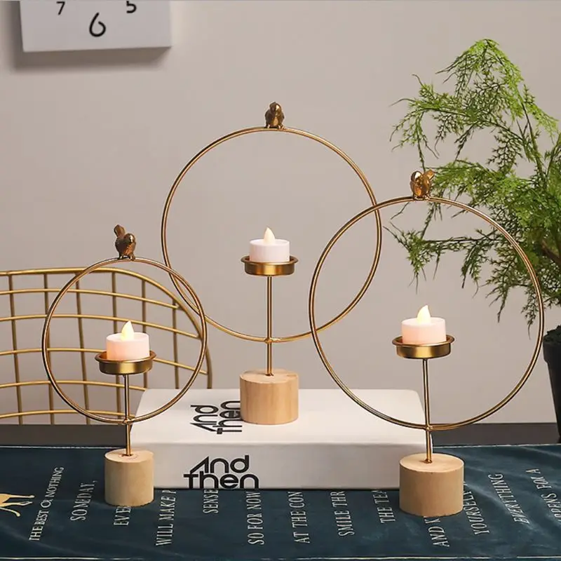 

Fashion 3D Geometric Candlestick Metal Bird Wall Candle Holder for Home Wedding Party Decoration Ornaments