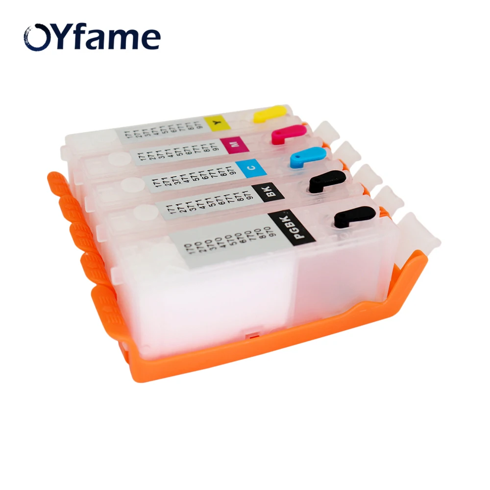 OYfame 5 видов цветов 470 картридж для Canon 471 PGI CLI многоразовый принтера MG5740 MG6840 TS5040
