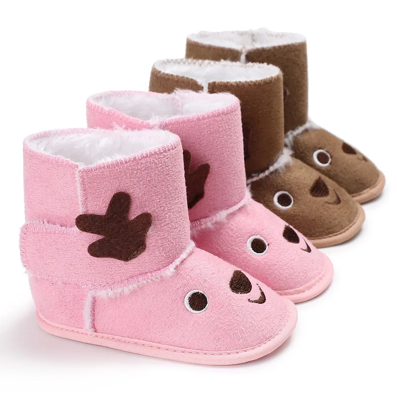 

Haiya Winter 0-1-Year-Old Men And Women Baby Warm plus Velvet Soft-Sole Anti-slip Babies' Toddler Shoes Support One's