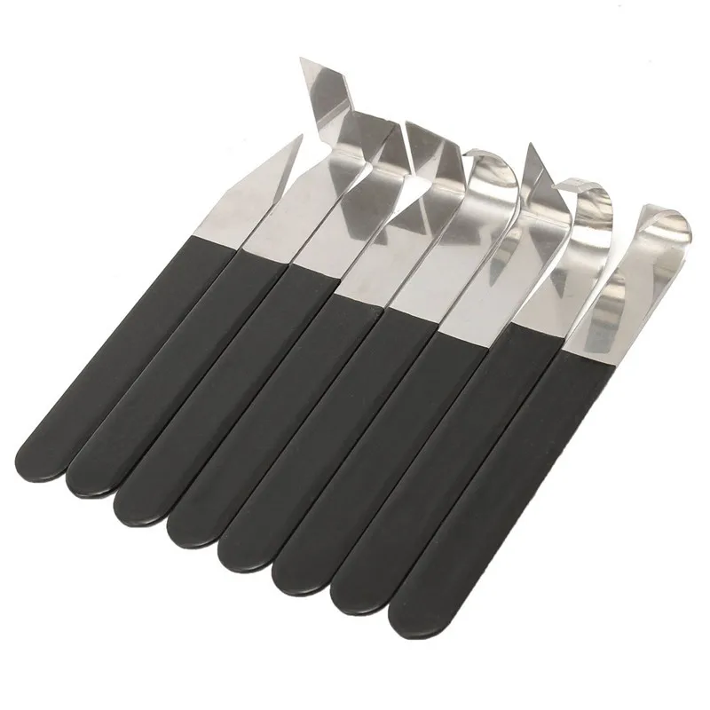 New 8Pcs/lot Pottery Wax Clay Carvers Carving Sculpture Hand Tools Trimming Sculpting Sculpt Smoothing Carving Tool Art Sets