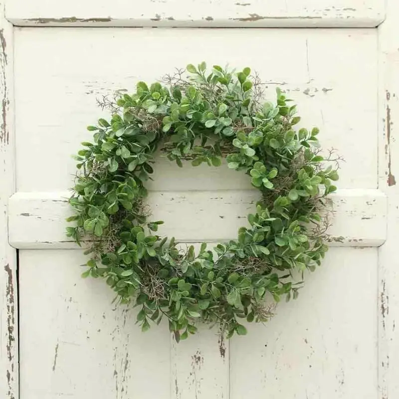 

Artificial Wreaths Garlands Fake Silk Leaf Eucalyptus Plastic Green Plant DIY Garland For Wedding Party Home Decor Accessory