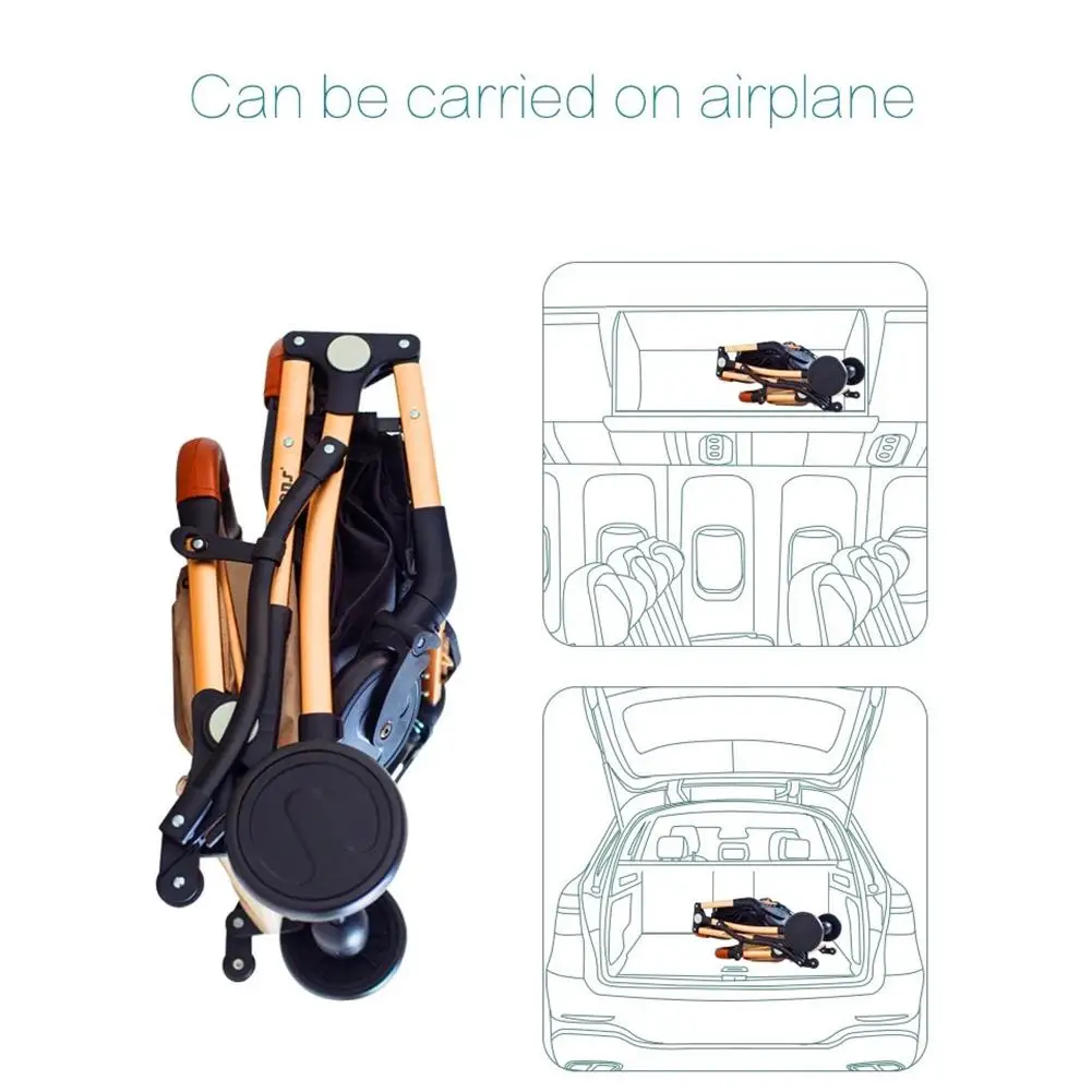 Tianrui детская портативная коляска сидя или лежа Складная Мини карманная тележка с зонтом