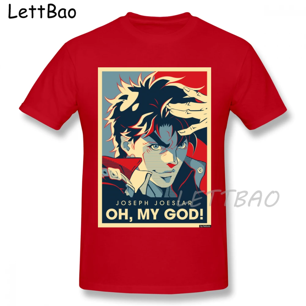 Jojo странные приключения в винтажном стиле Joestar Джозеф &quotOMG футболка с буквенным