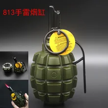 RGD RU Военная гранатовая стильная модель ветрозащитная газовая зажигалка с пепельницей настольным декором подарок от прикуривателя(Зажигалка без газа