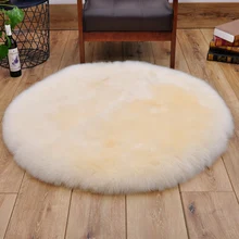 Круглый ковер для спальни, шерсть, ковер, прикроватный, мягкий круглый ковер, коврик из овечьей шерсти