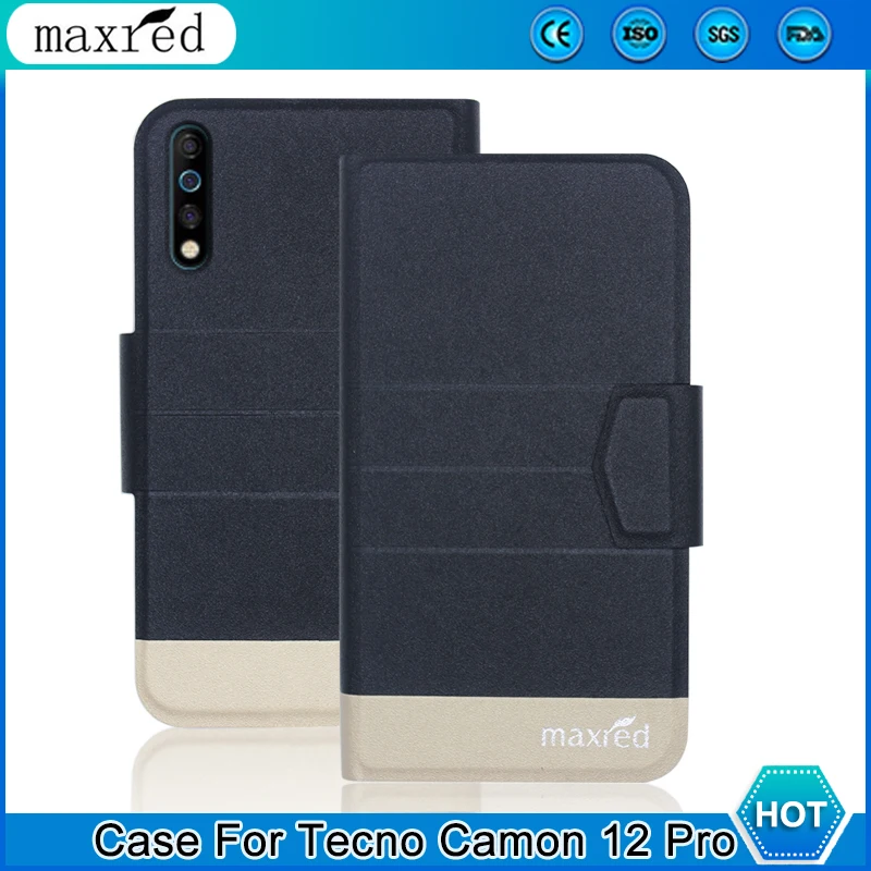 

5 Colors! Tecno Camon 12 Pro Case 2020 High Quality Flip Ultra-thin Luxury Leather Protective Case For Tecno Camon 1 Cover Phone
