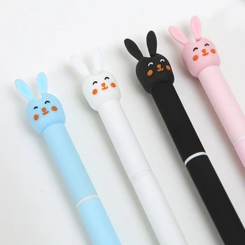 

1Pc Cute Cartoon Pens Kawaii Rabbit Gel Pens 0.5mm Black Pens For Girls Gifts School Office Supplies Korean Stationery