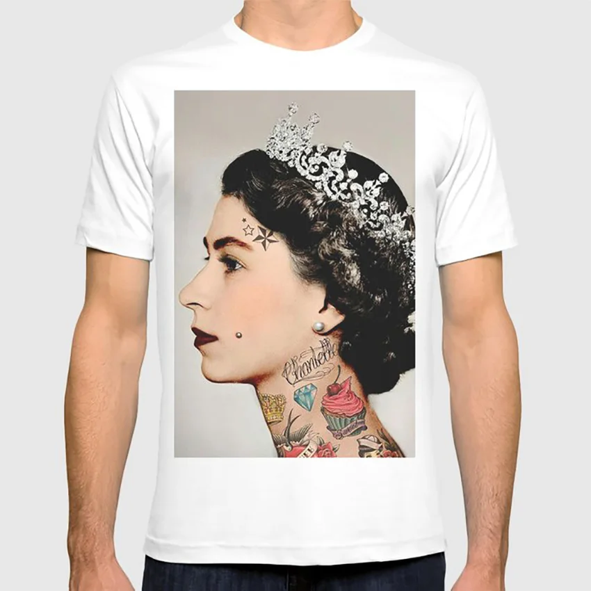 Rebel queen футболка фильм цифровой манипуляции цвет rebel татуировки Королева Тиара стиль мода