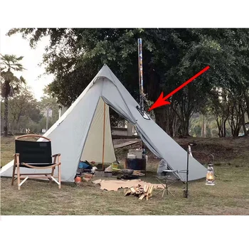 

Tent Stove Jack Fire-Resistant Pipe Vent Accessory for 4 Seasons Canvas Camping Bell Tent