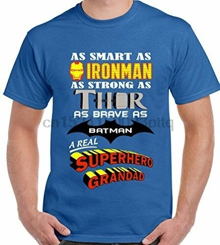 A Real Superhero Grandad - Mens Fathers Day T-Shirt Birthday 50th 60th 70th |