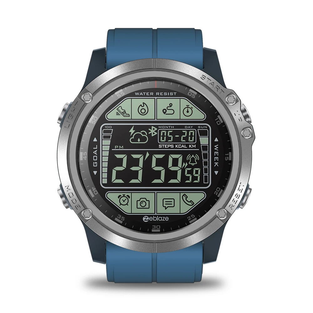 VIBE 3S смарт часы для мужчин информация Push спящий анализ спортивный мониторинг Отслеживание сигнализации фитнес Smartwatch водонепроницаемый браслет - Цвет: Синий