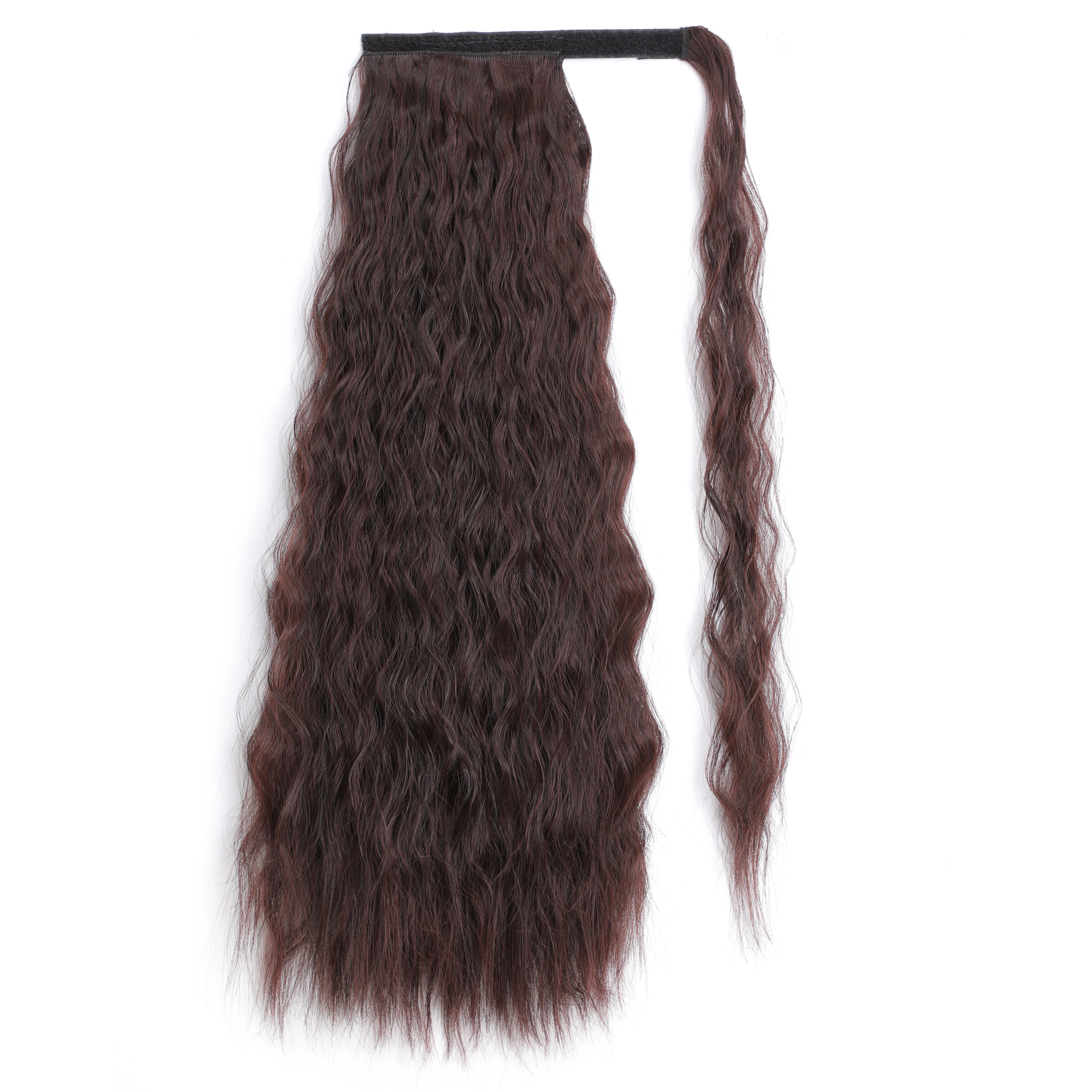 Кукурузные волнистые длинные конский хвост синтетические волосы обертывание на