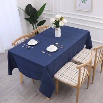 

RNDRSSE Rectangle Oblong Table Linen 60" x84" 7 Feet Heavy Duty Water Resistant Dust-Proof & Anti-Stain Tablecloth for Kitchen