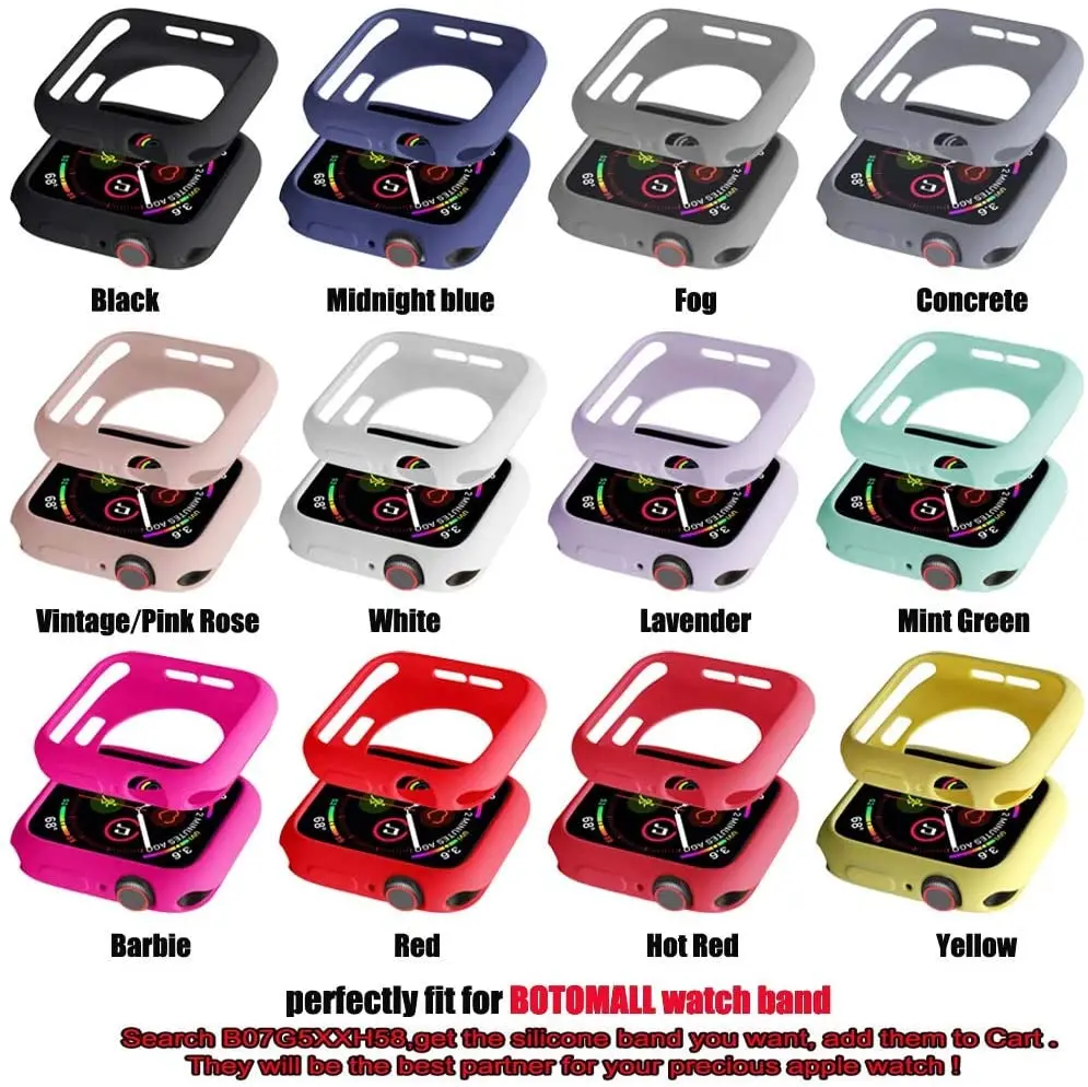 Candy Soft Silicone Case for Apple Watch 6 SE 5 4 3 2 1 42MM 38MM Cover Protection Shell for iWatch 4 5 6 3 2 40MM 44MM  Bumper
