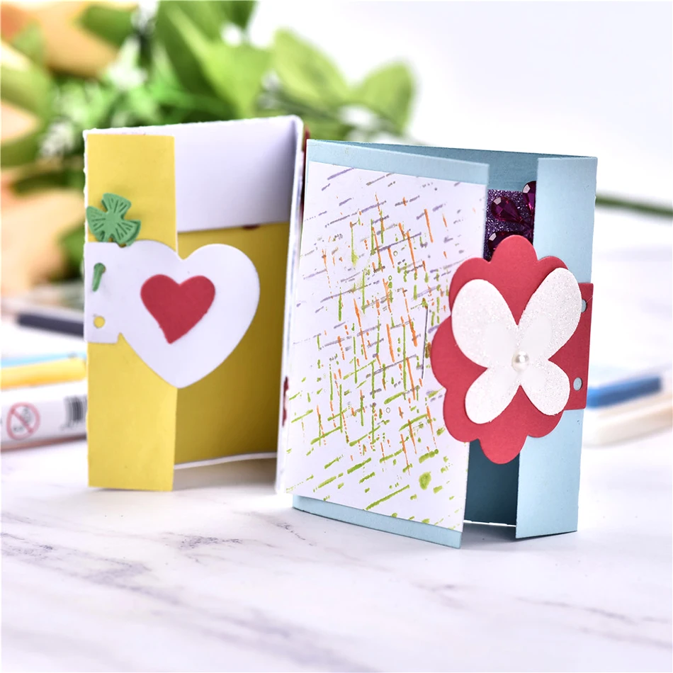 GJCrafts 123*135 мм вырубная коробка для конфет, Подарочная металлическая Вырубка для скрапбукинга, открыток, альбома, тиснения, вырубка, шаблон