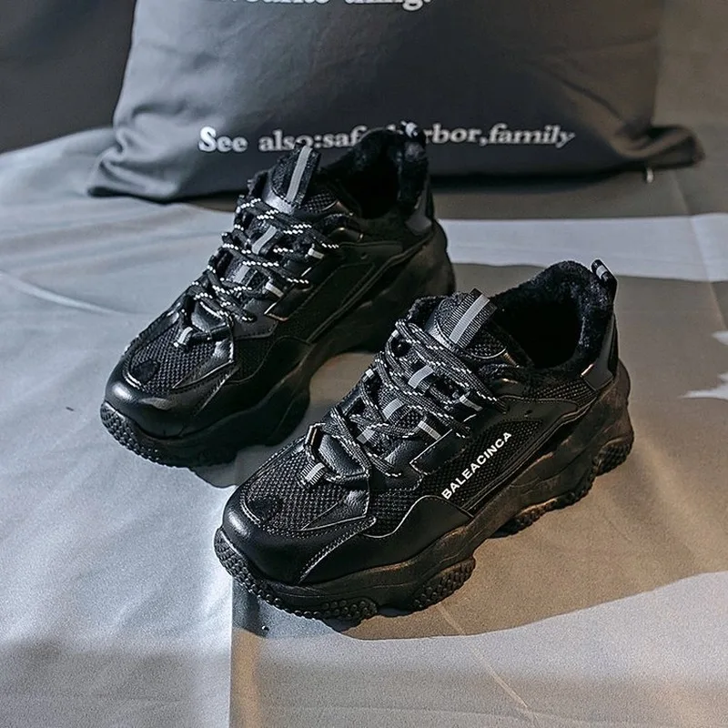 

2020 Spring Vulcanize Shoes Platform Sneakers Casual Shoes Woman Lace Up Round Toe Student 5cm Bottom Comfortable Flats