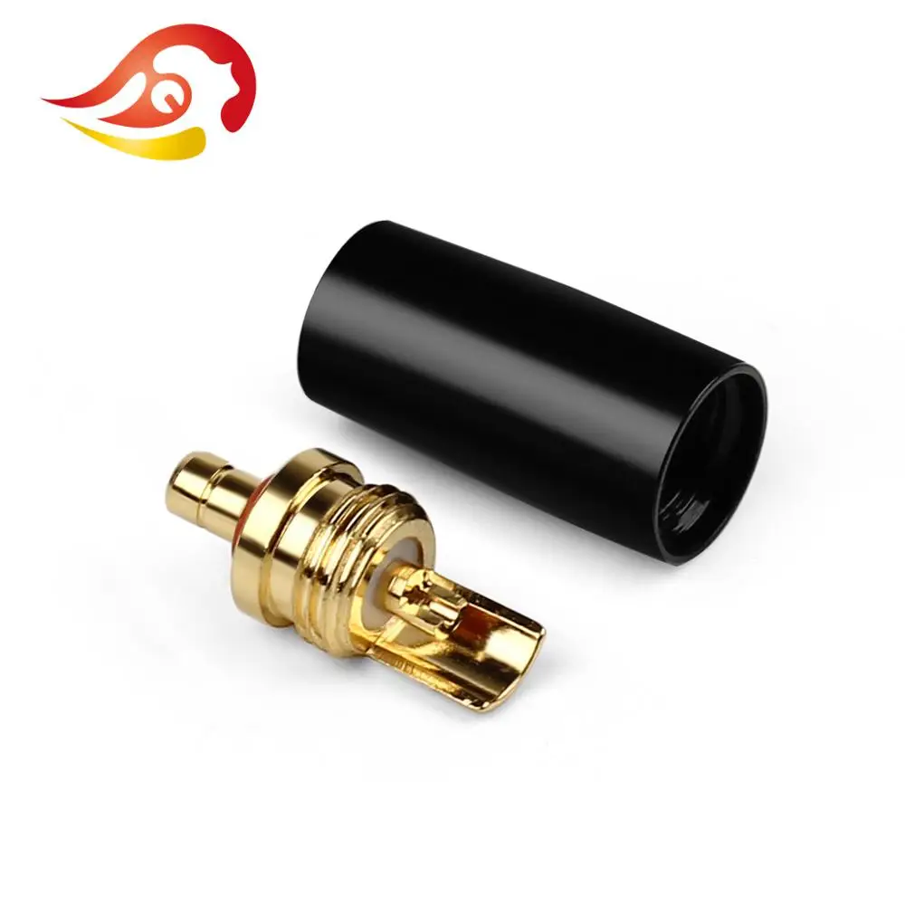 QYFANG Earphone Pin Audio Jack DIY Gold Plated Copper Plug Metal Shell Adapter Wire Connector For IPX UE6 UE6Pro HiFi Headphone