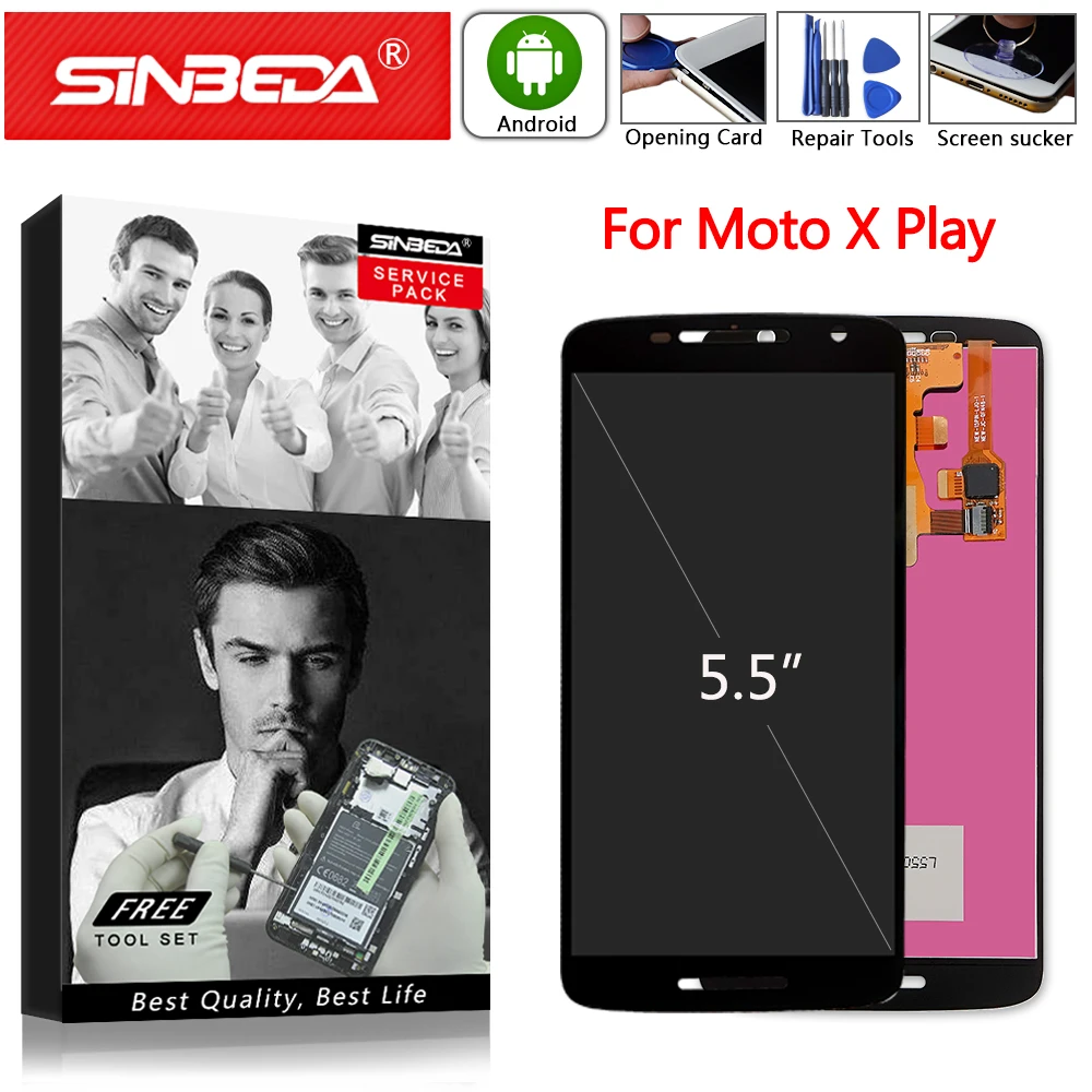 5 дюймов для Motorola razr MOTO X Play xt1562 ЖК-дисплей сенсорный экран с рамкой XT1561 XT1563 pantalla para