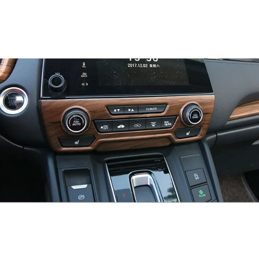 ABS пластиковые автомобильные декоративные наклейки для Honda CRV CR-V- автомобильные аксессуары Автомобильная центральная консоль наклейки водонепроницаемые