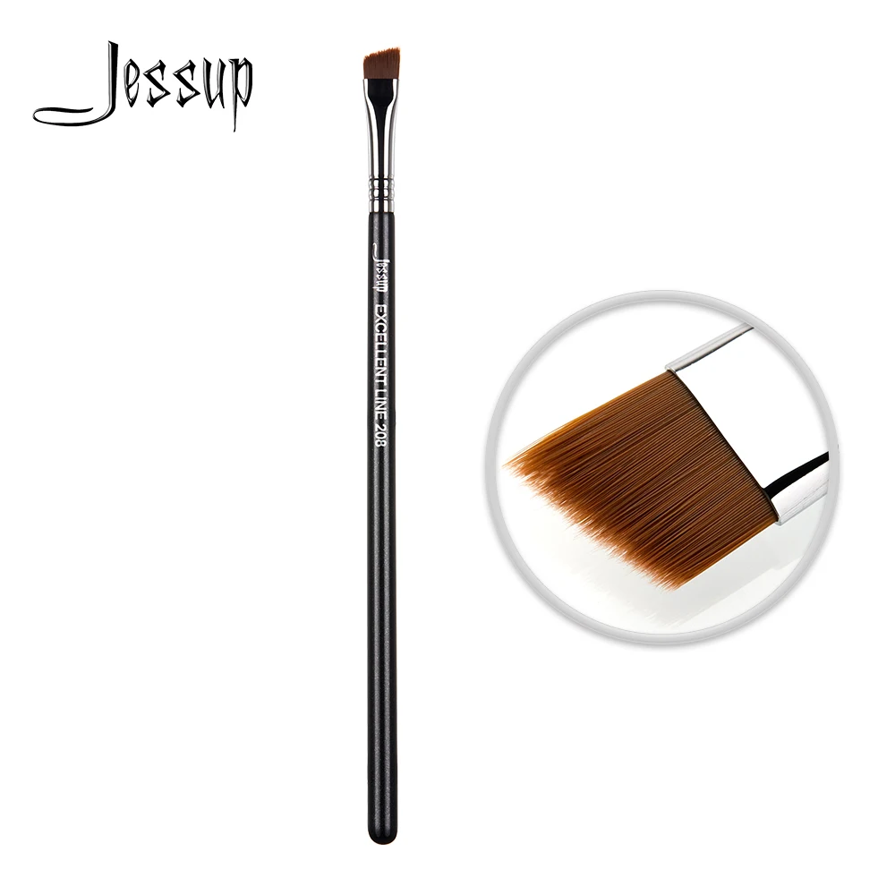 

Jessup Precise Eye Liner Professional Makeup Brush Black/Silver Pearlescent Synthetic Hair Make Up Brush EXCELLENT LINE-208