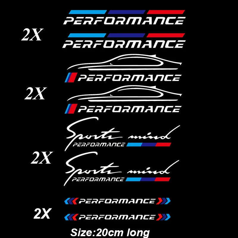 Наклейка на автомобильные окна 2 шт. M Power Performance KKVinyl для Bmw E36 E39 E46 E60 E61 E64 E70 E71 E85 E87 E90