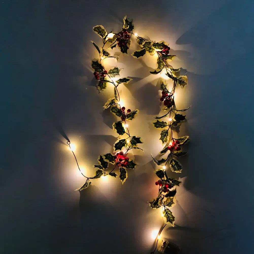 20LED Сказочный свет, Ротанговые светильники для Дня благодарения, Рождественская вечеринка, окно, украшение двора, медная проволочная световая гирлянда